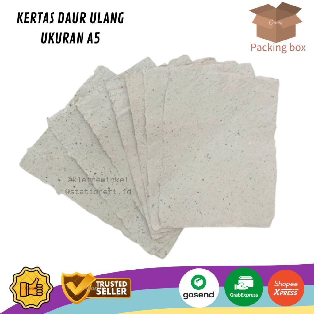 

Kertas DAUR ULANG NATURAL ukuran A5 [ 1 LEMBAR ]
