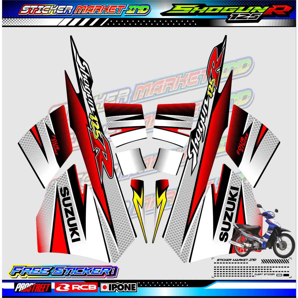 STRIPING VARIASI SUZUKI SHOGUN 125 R / STICKER LIST VARIASI MOTOR SUZUKI SHOGUN 125 R