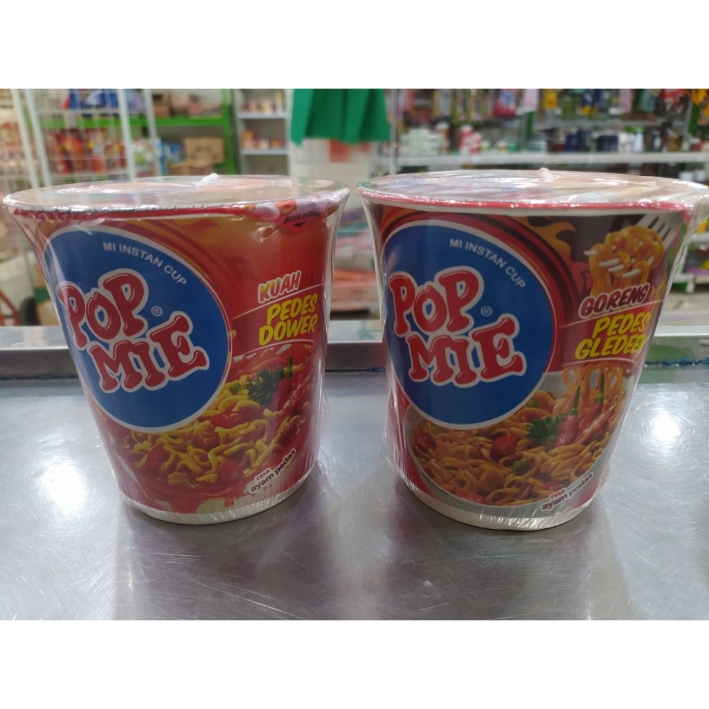 

Pop Mie Pedes Gledek Pedes Dower Indomie Mi Instan Cup 75g Rasa Ayam Pedas Murah Promo