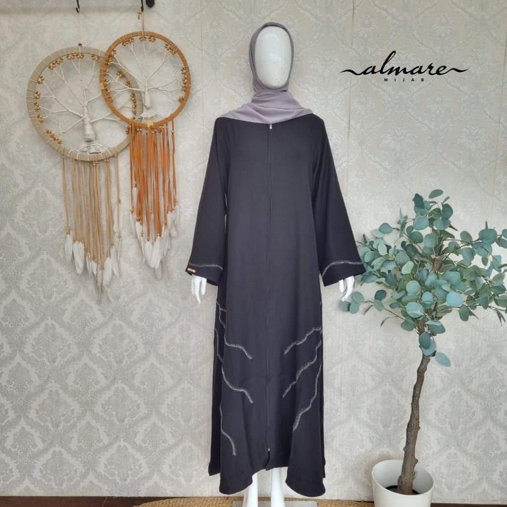 Gamis Abaya Hitam Abu