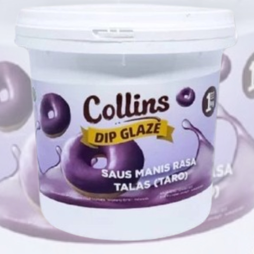

Collins Dip Glaze Taro Saus Manis Rasa Talas kemasan pabrik 1 kg
