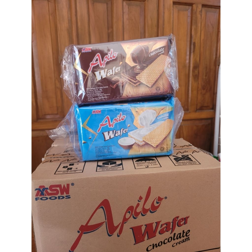 

Apilo Wafer 70 gram isi 10 pcs
