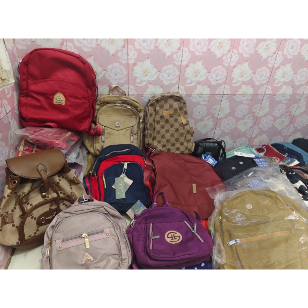 Tas Wanita Ransel Aolong dan Jhelshie original Bahan Premium
