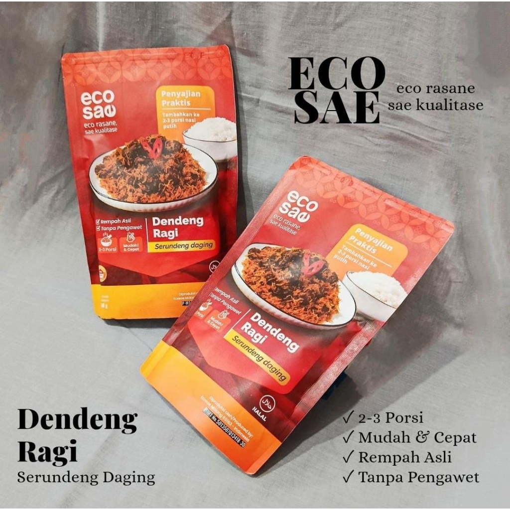 

DENDENG RAGI ECOSAE Daging Sapi 100% fresh dan halal
