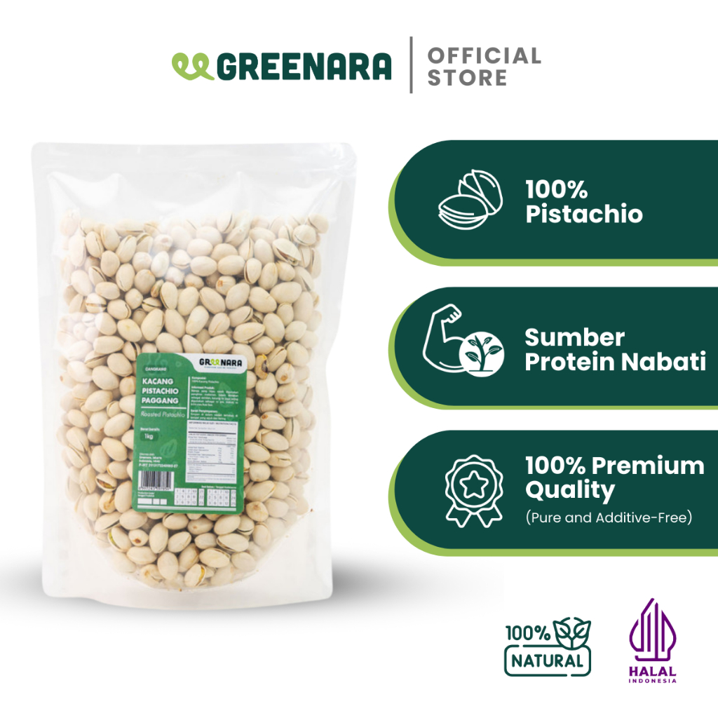

Greenara - Kacang Pistachio Cangkang 1kg