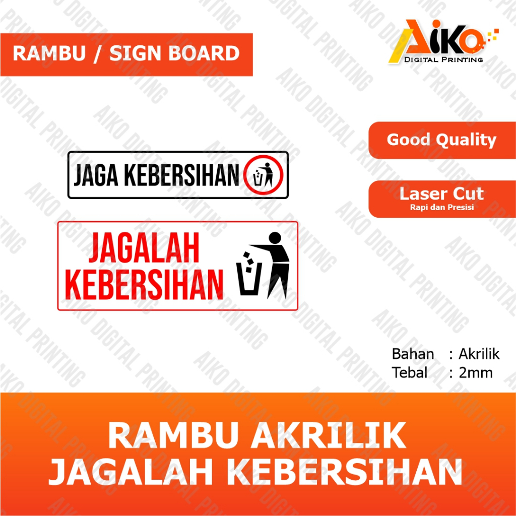

SIGN BOARD AKRILIK JAGA KEBERSIHAN | RAMBU AKRLIK JAGA KEBERSIHAN | PLANG AKRILIK