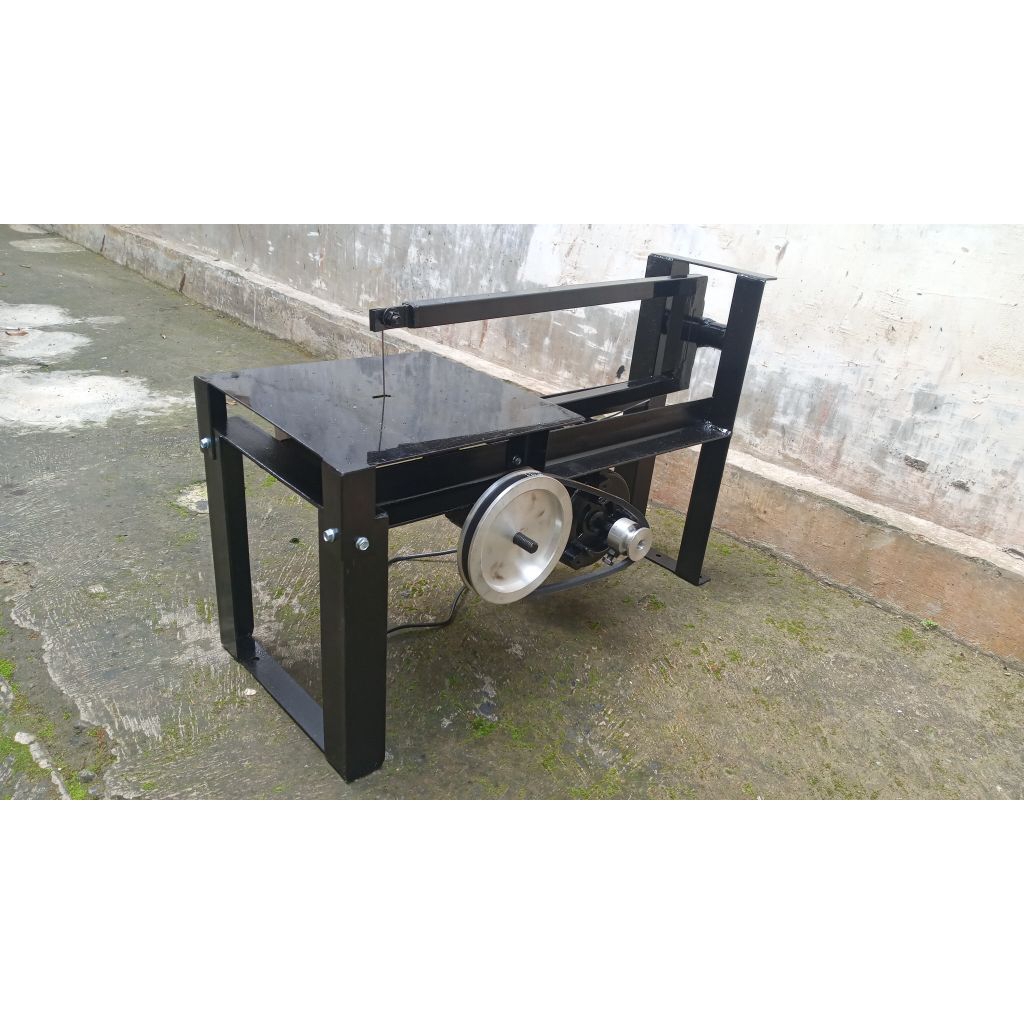 GERGAJI OKLOK (scrollsaw rakitan), panjang kerja 40cm. Dengan dinamo mesin cuci.