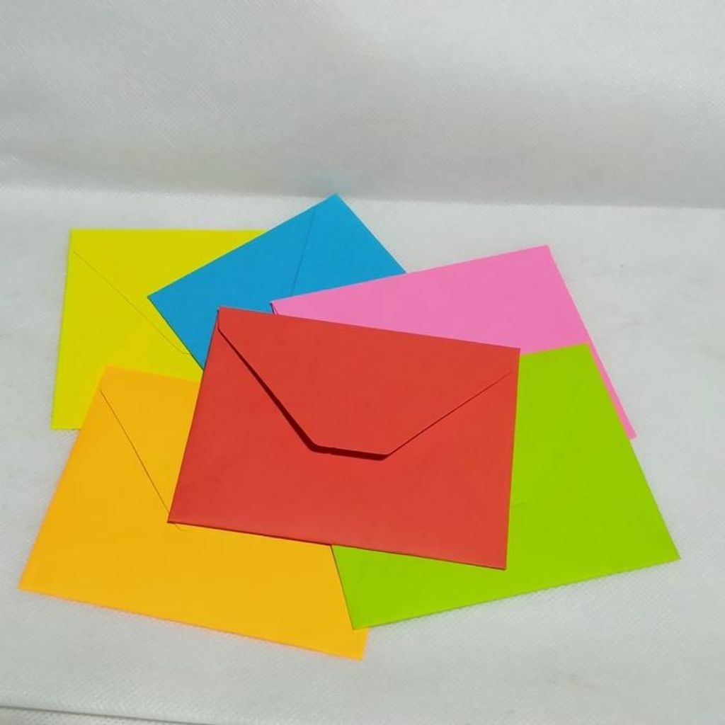 

amplop mini size warna warni free packing dus