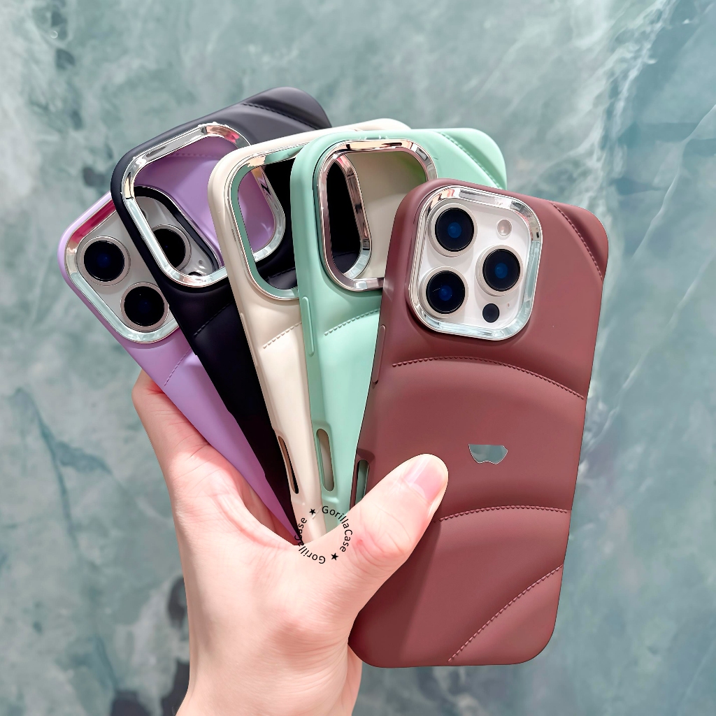 Case Premium Elegan Creative With Stiker Logo Compatible Iphone 7 7+ X Xs Xr 11 12 13 14 15 Pro Plus