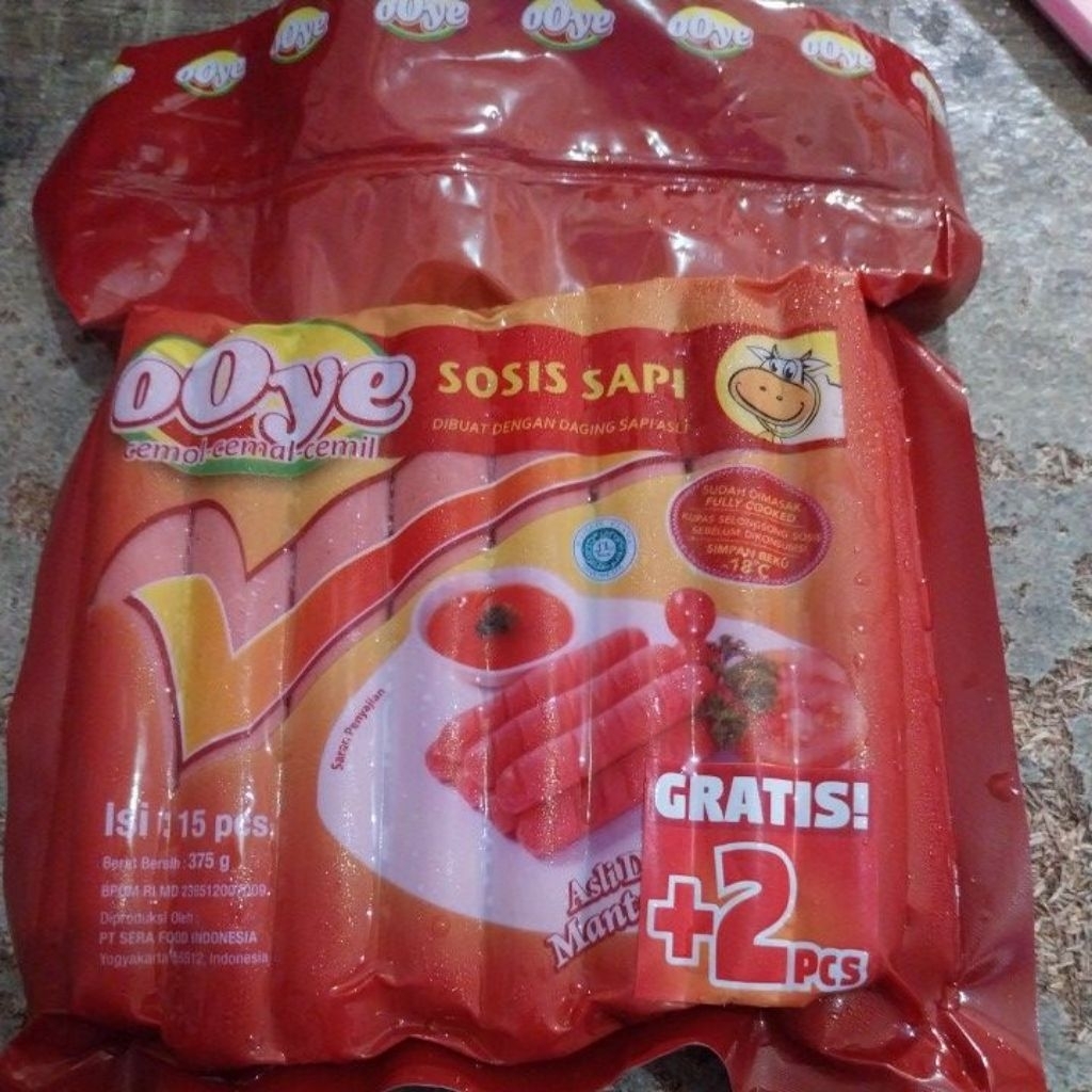 

sosis sapi ooye 375g isi 15 + 2