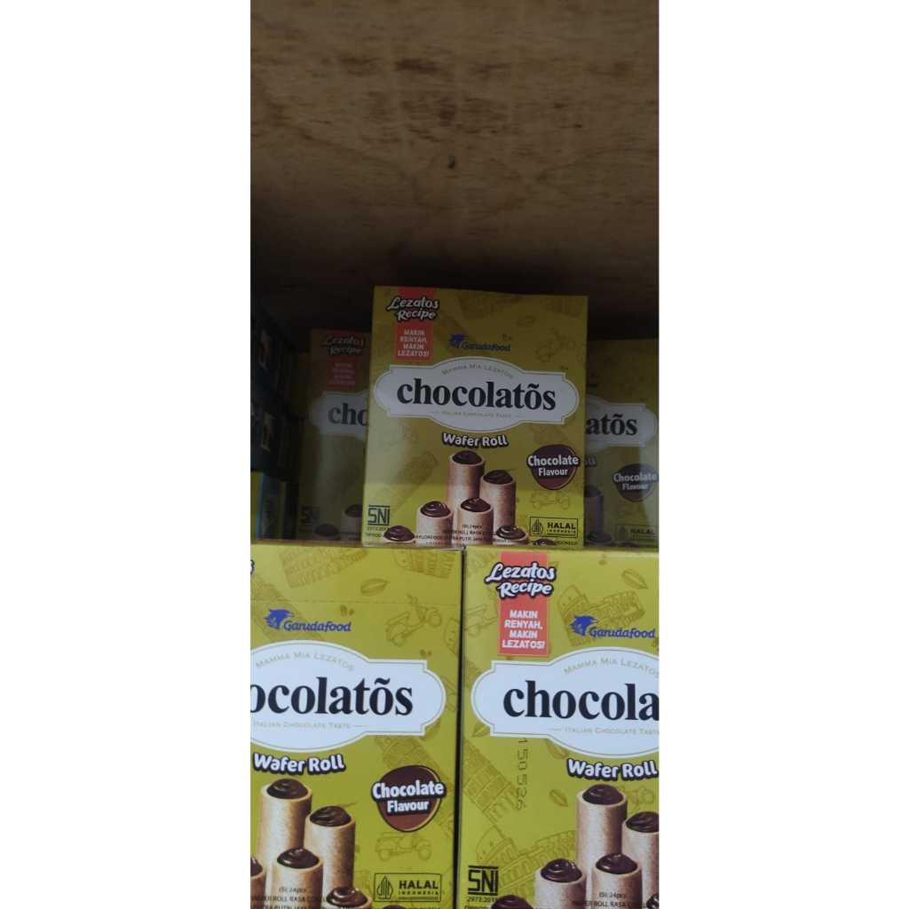 

Chocolatos Wafer Roll Coklat 210g