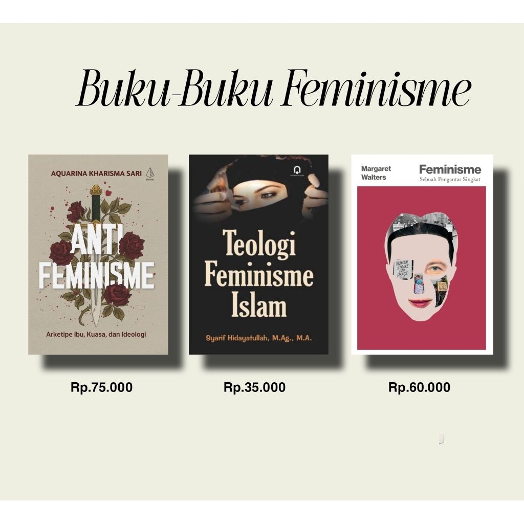 Buku Paket Antifeminisme, Feminisme sebuah pengantar, teologi feminisme islam