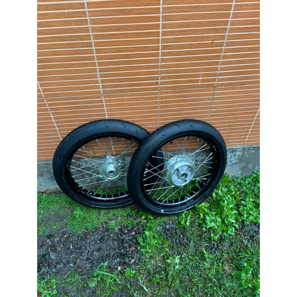 Paket Roda Ban Cacing MX King 150 Velg Jari Jari MX King Ban Primax SK01 Baru Ring 17