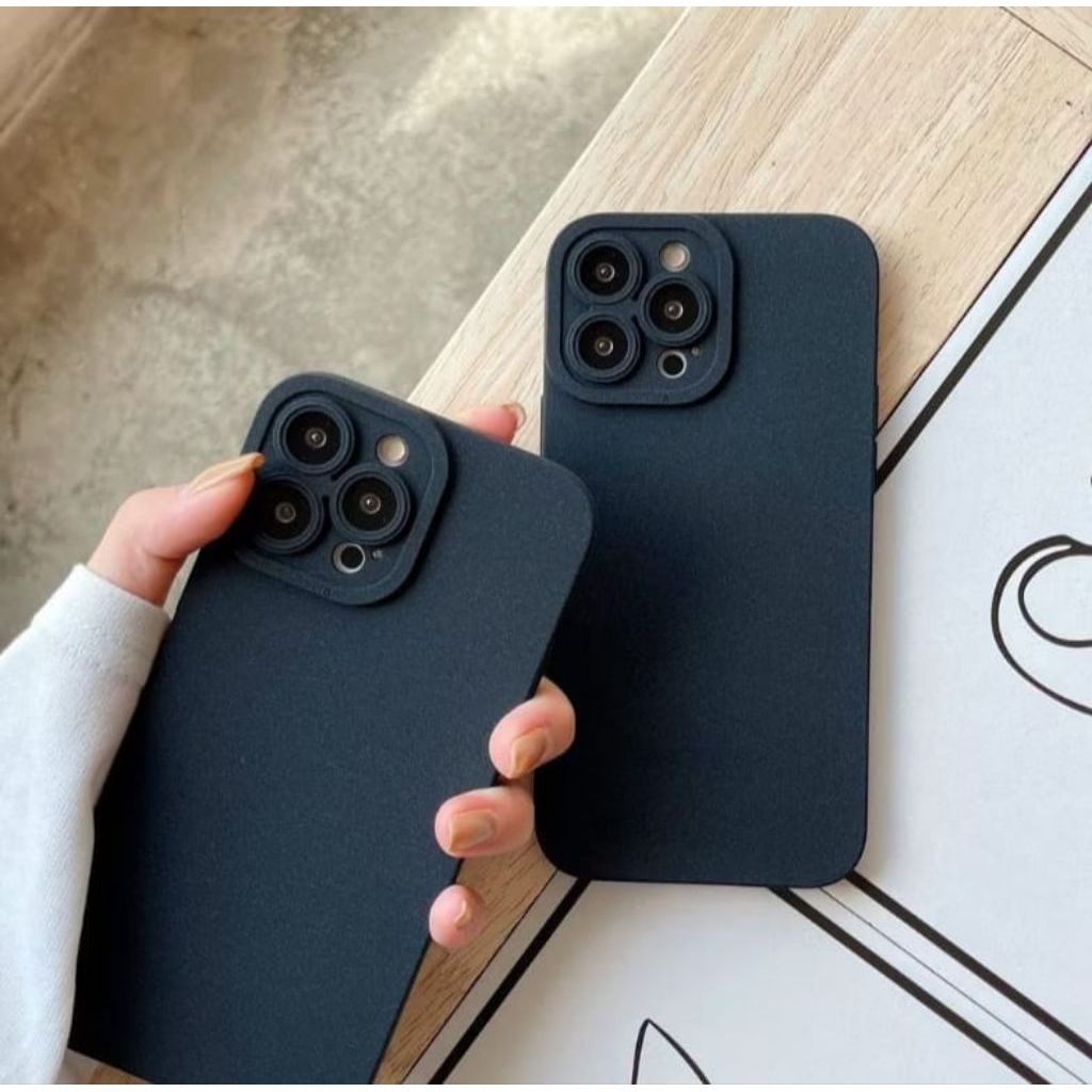 SoftCase Casing Full Black Oppo A15 A15S Silikon MaCaron Pelindung Belakang HP