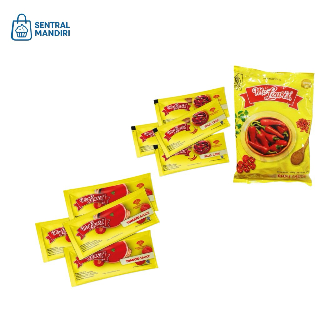 

Mc Lewis Chili Sauce, Mc Lewis Tomat- 25x8g