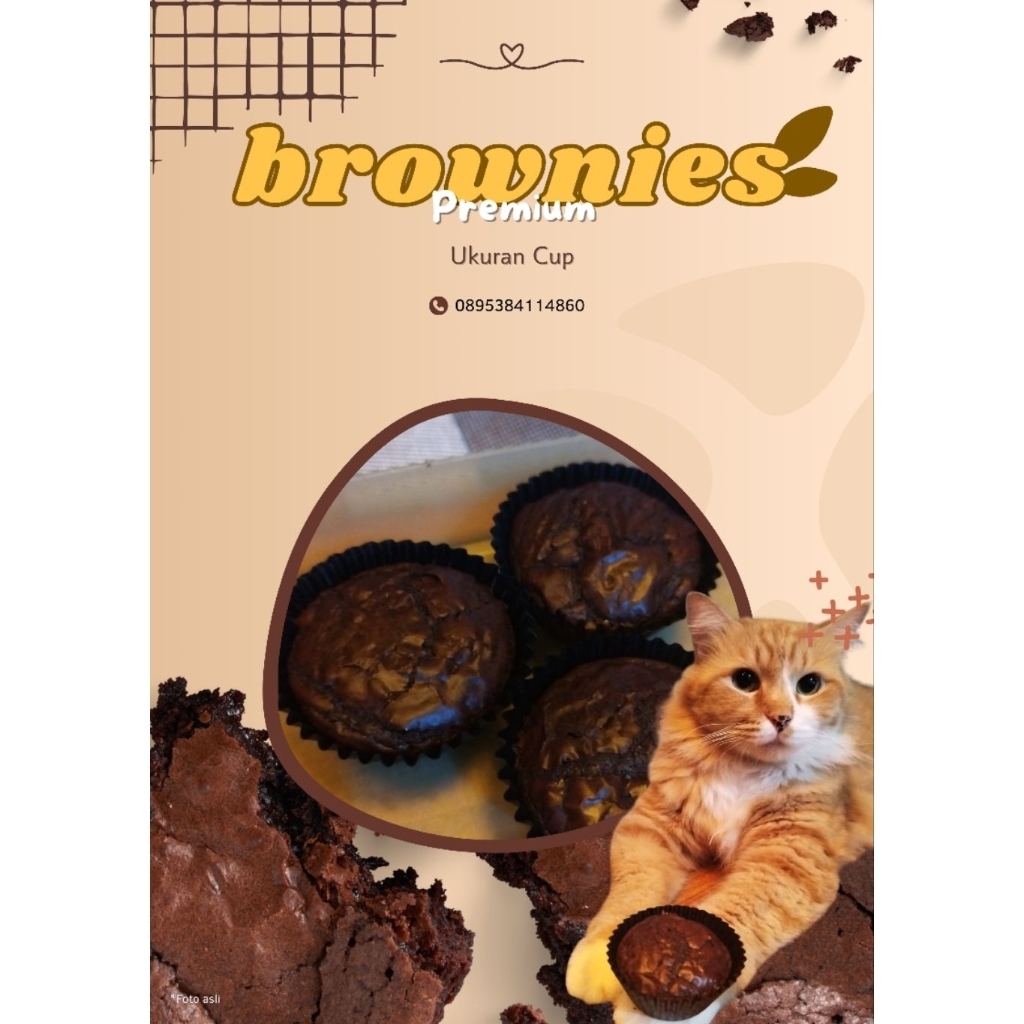 

Brownies Panggang Premium Ukuran Cup - Isi 4 Pcs