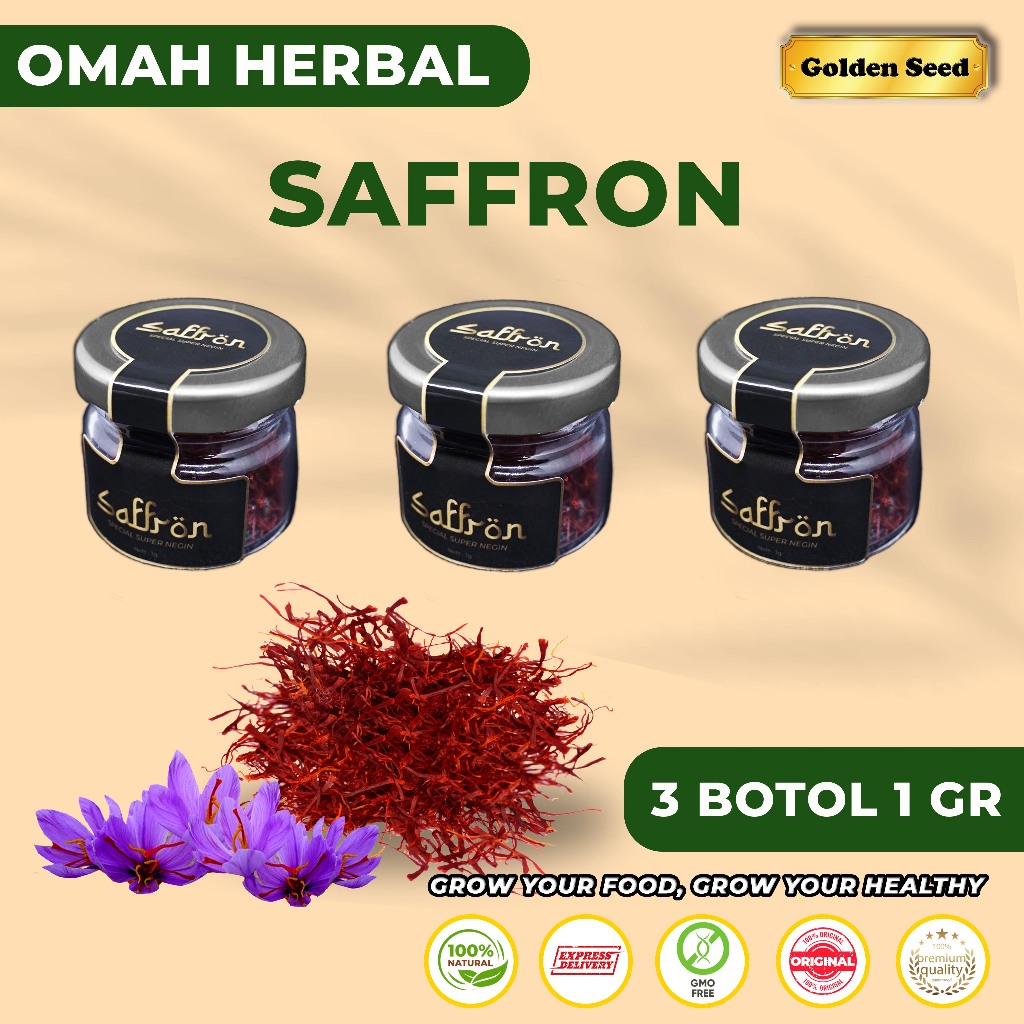 

[ BUNDLING 3 BOTOL ] (TUTUP SILVER) Saffron 1 GR / Saffron Super Negin grade A / HERAT SAFFRON 1 GRAM / Saffron finest quality asli iran