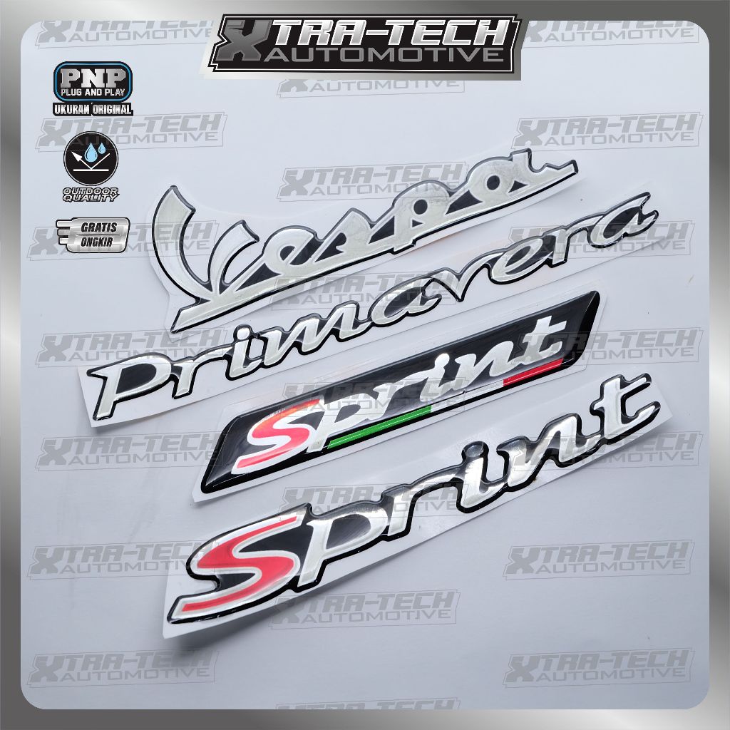 emblem timbul vespa / emblem 3d vespa matic / emblem timbul vespa sprint / emblem timbul vespa prima