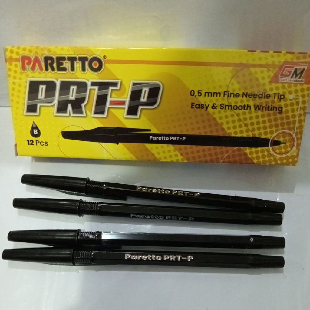 

Pulpen PARETTO PRT-P hitam / pak (12pcs)
