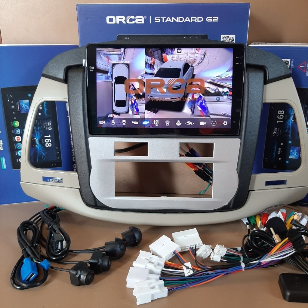 HEAD UNIT ANDROID INNOVA TYPE V 2005 - 2010 ANDROID 9 INCH ORCA NFC RAM 4/128 GB + KAMERA 360 ANDROI