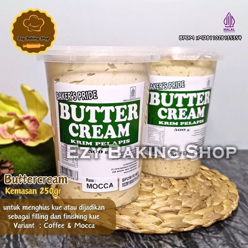 

Buttercream Mocca / Coffee 500gr - Butter Cream siap pakai instant