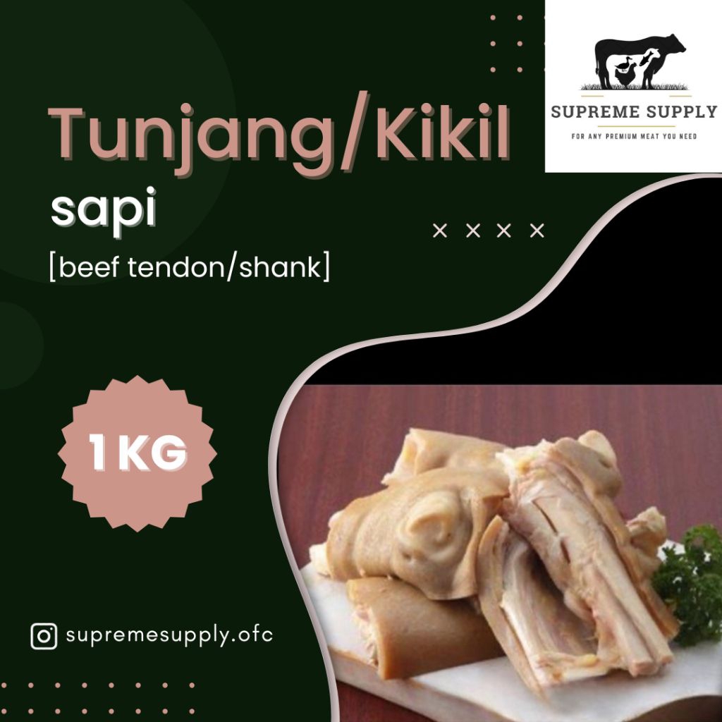 

PREMIUM Tunjang Kikil Sapi 1 kg | Fresh Halal Organic Beef Tendon Shank Daging Segar Frozen