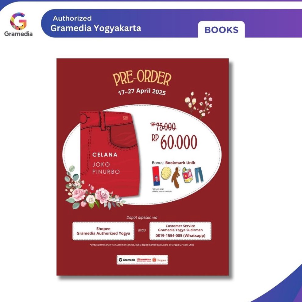 KODE Q27H Gramedia Yogya  Celana Joko Pinurbo