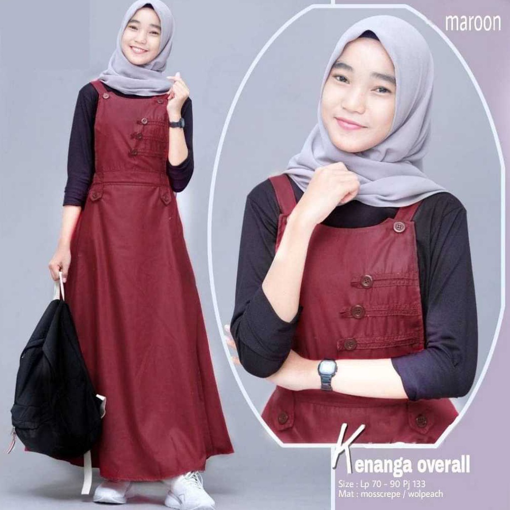 KODE J95L KENANGA OVERALL  GAMIS OVERALL KENANGA  GAMIS KANCING  OVERALL KANCING TERBARU  OVERALL KE