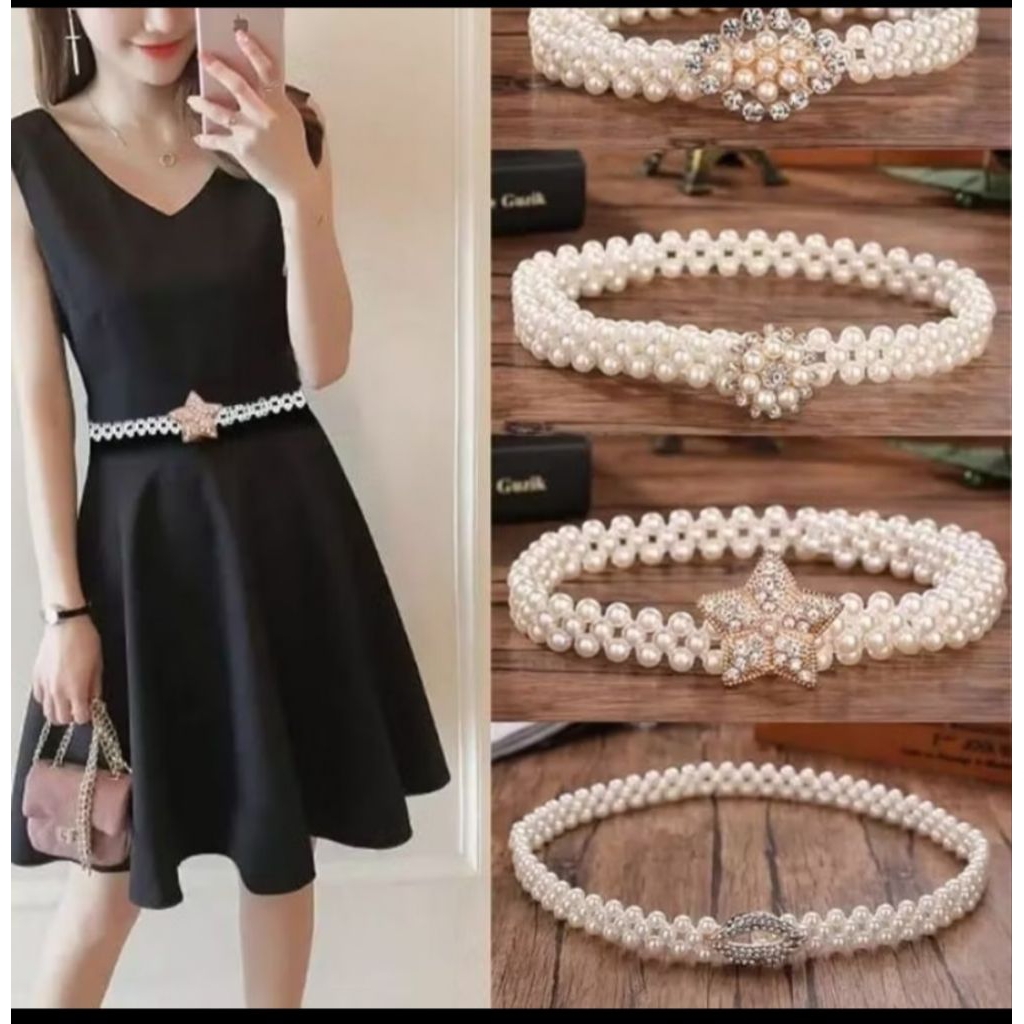 ikat pinggang mutiara/blet gamis /sabuk gamis