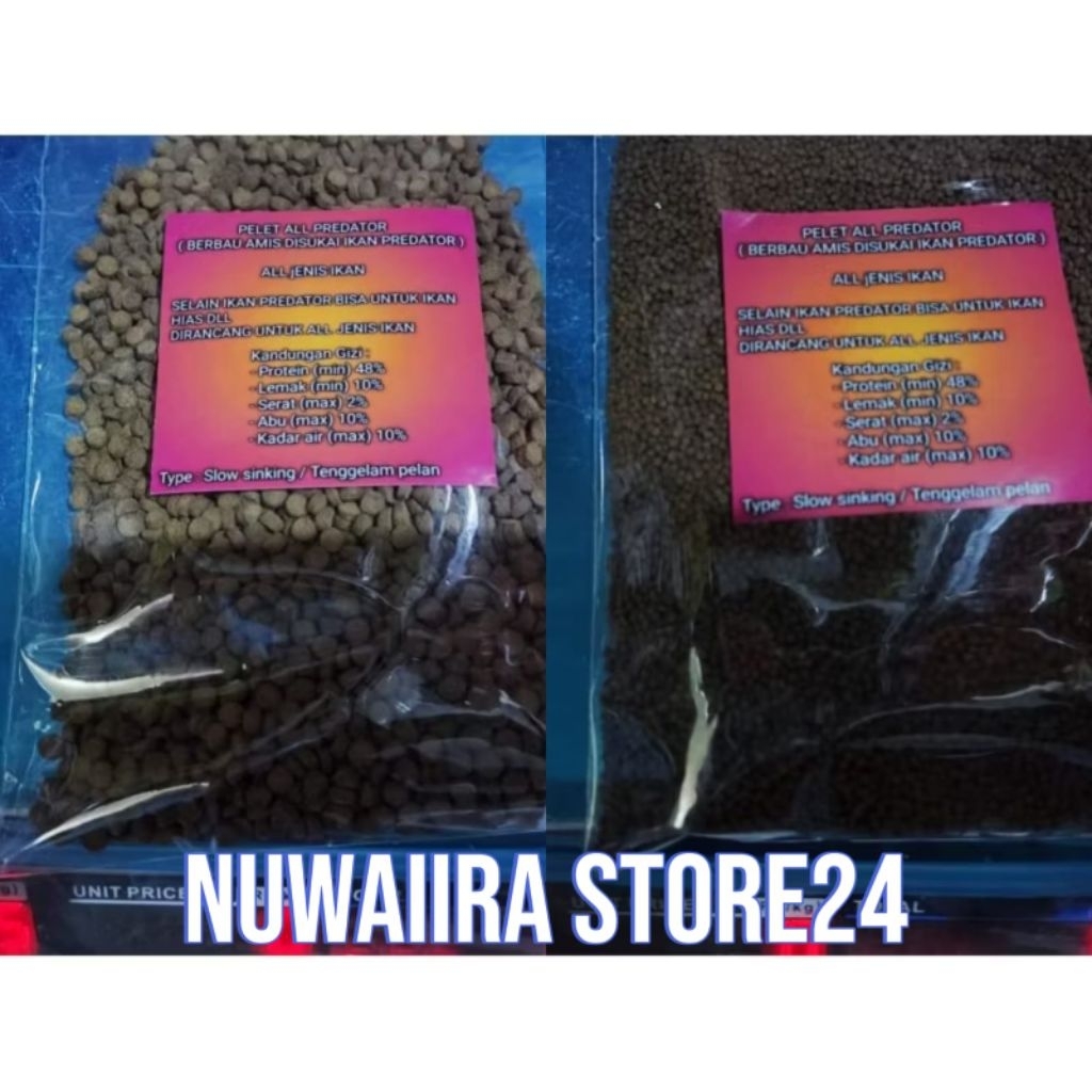 Pelet All predator 250 gram / Pelet louhan / pelet chana / pelet pbass / pelet oscar / Pelet arwana 
