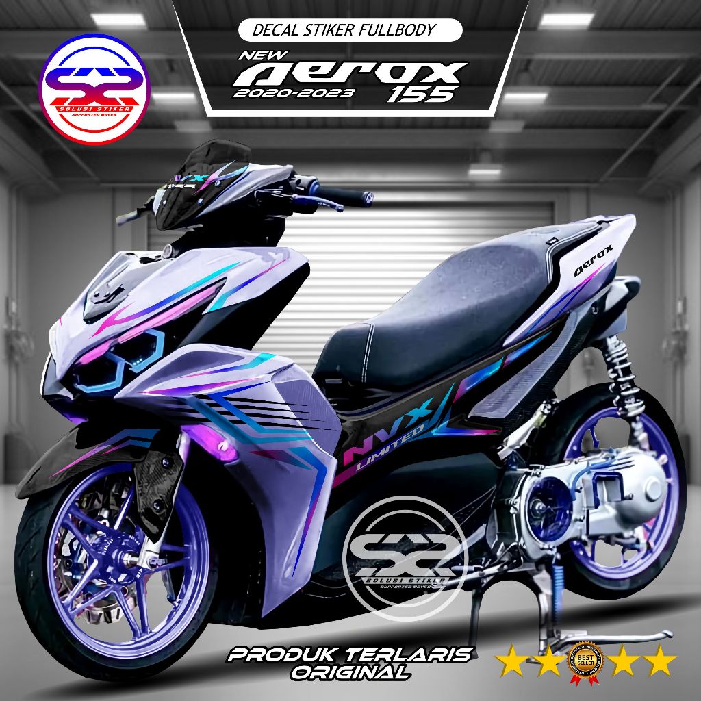 Decal Aerox 155 New Stiker Decal Motor Aerox 155 New Connected 2021-2023 Sticker Fullbody Racing