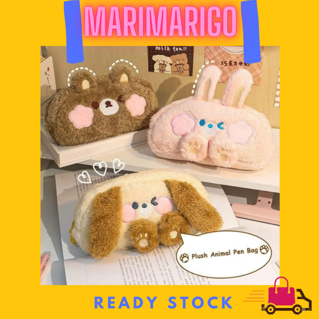 

Kotak Pensil Lucu Pets Adorable Sekolah Japanese Plush Pencil Case Cute Large Capacity Stationery