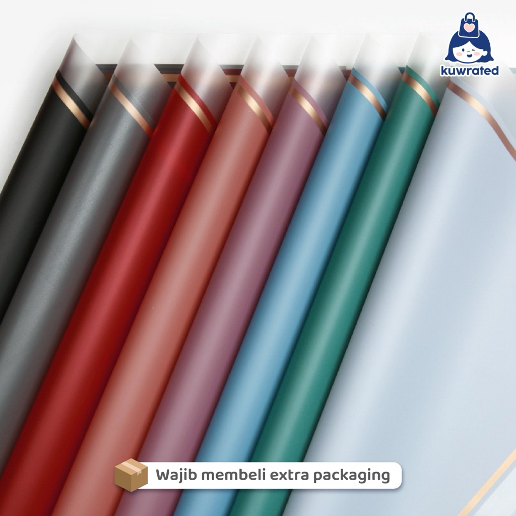 

(20 LEMBAR) TRANSPARENT FRAME SINGLE GOLD LINE FLOWER WRAPPING PAPER KERTAS BUKET BUNGA LIST GOLD TRANSPARAN KERTAS CELLOPHANE TERMURAH