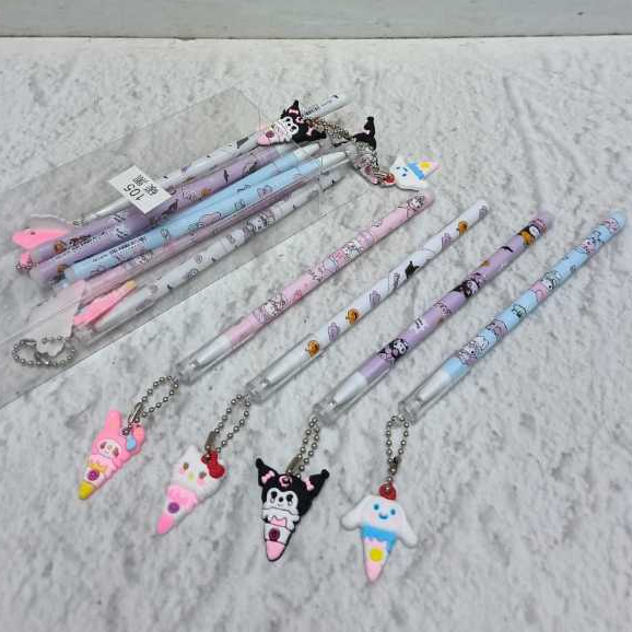 

(12Pen) Pen Gel Pena Ballpen Jel Lucu Gantung Transparant 113 / Gantung Ice 105 CV4