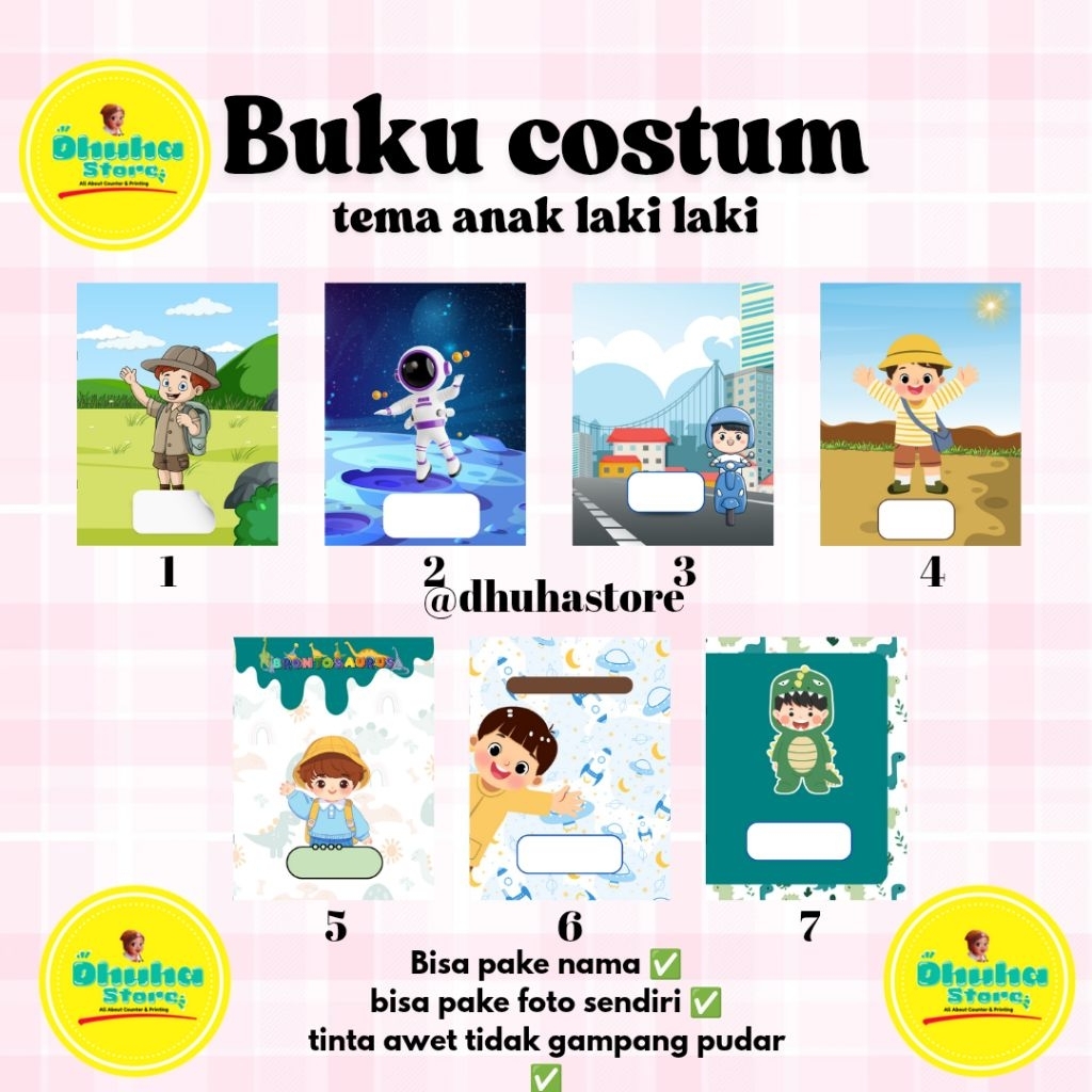 

[satuan] buku costum tema anak laki laki |buku tulis lucu
