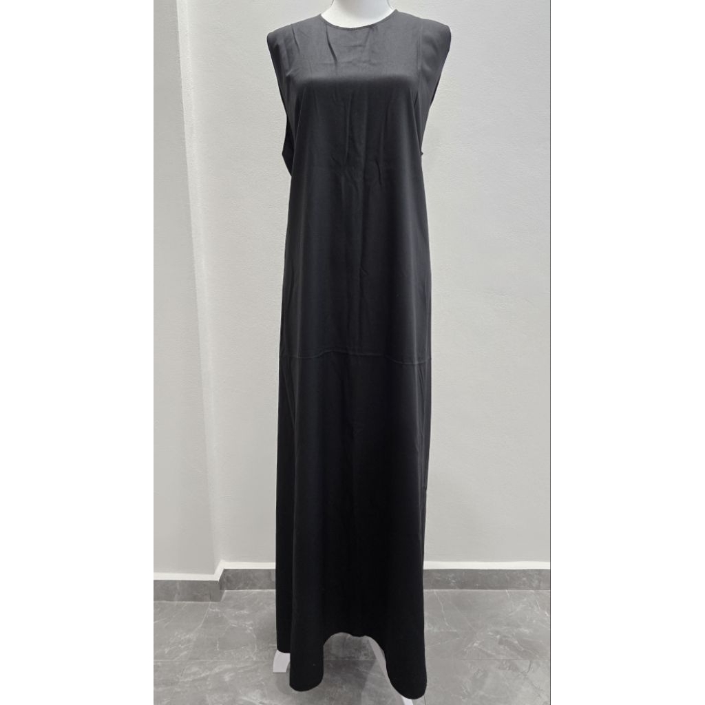 Dress Gamis Tanpa Lengan Inner Dalaman Bahan Katun