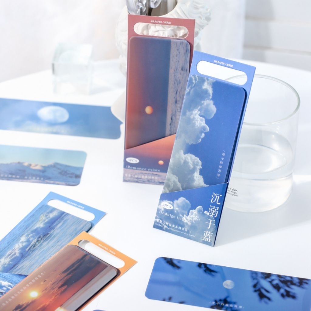 

5pcs bookmark PVC pembatas buku translucent