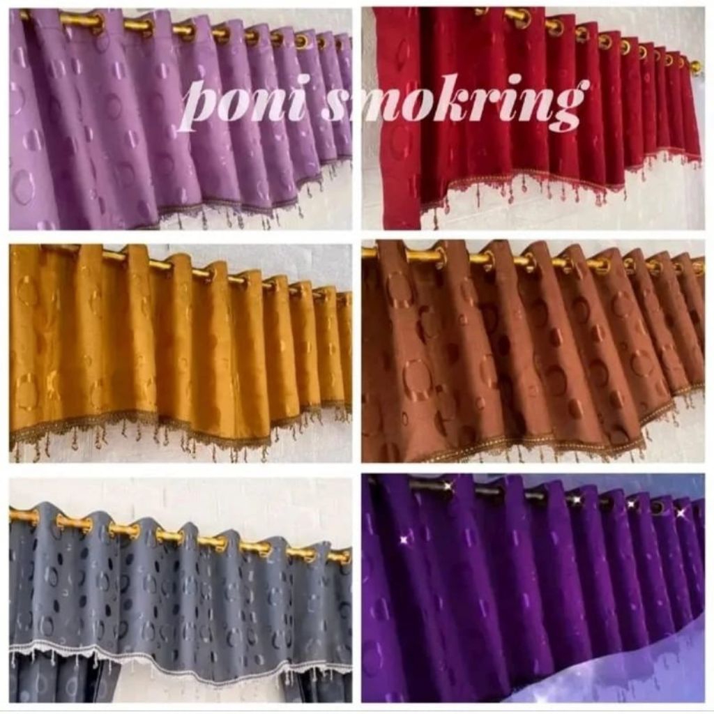 Poni Gorden Smokring Atas Pintu Tirai Murah Mewah Poni Hordeng Aesthetic