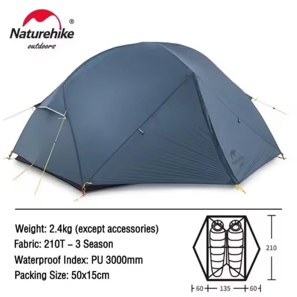TENDA MONGAR 2 210T NATUREHIKE NH19M002-J / TENDA MONGAR 2 NATUREHIKE NH17T007-M