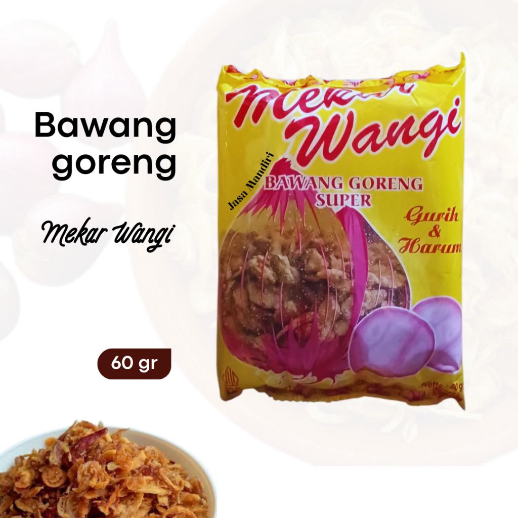 

Bawang Goreng Mekar Wangi kemasan 60gr