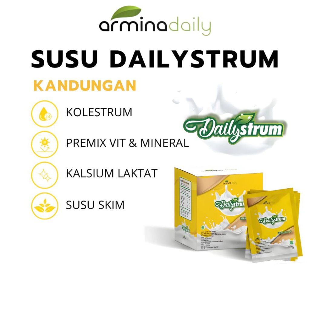 

Susu Kolostrum / Colostrum Dailystrum Armina Daily Tinggi Hemoglobin Kalsium untuk Tulang Persendian dan Kecerdasan Otak