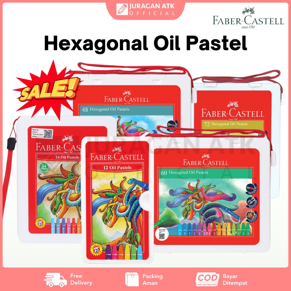 

FaberCastell Hexagonal Oil Pastel 12 24 48 6 72 Warna Krayon FaberCastell KODE S6O8
