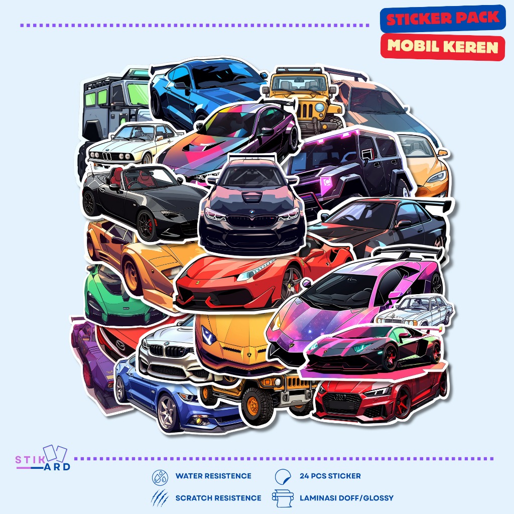 

Stiker Mobil Keren | Sticker Pack Laptop Tumbler Helm Koper - Bahan Vinyl Waterproof
