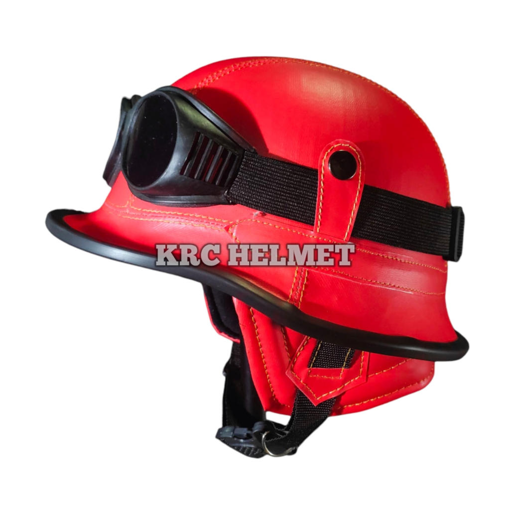 Helm Chips Helm Retro Nazi Warna Polos + Kacamata Chips/Retro Chips/Helm Club Classic
