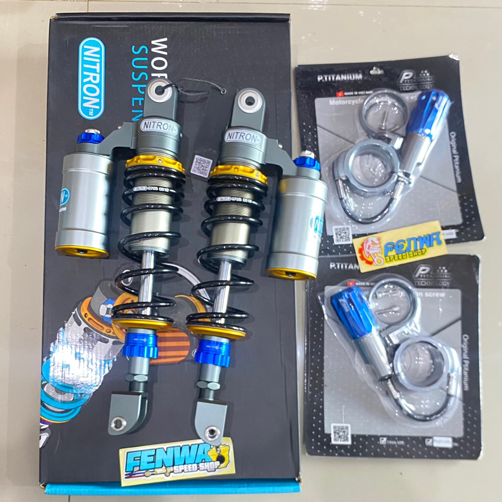 shock Nitron R3 + HPA by P Titanium original Vietnam for PCX / NMAX / XMAX