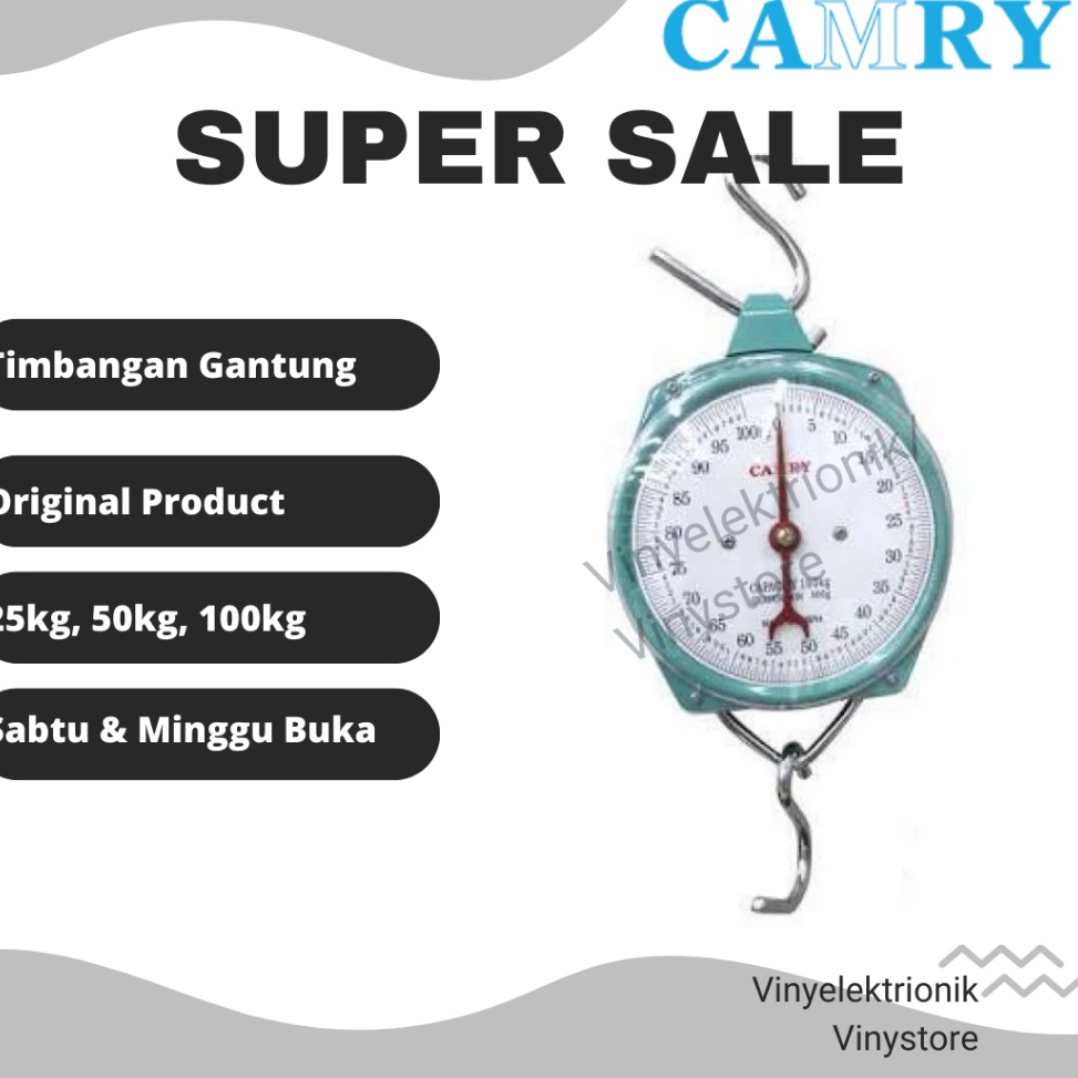 Timbangan Gantung Jarum Camry 25kg 5kg 1kg  Timbangan tas sembako ikan dll KODE H5F2