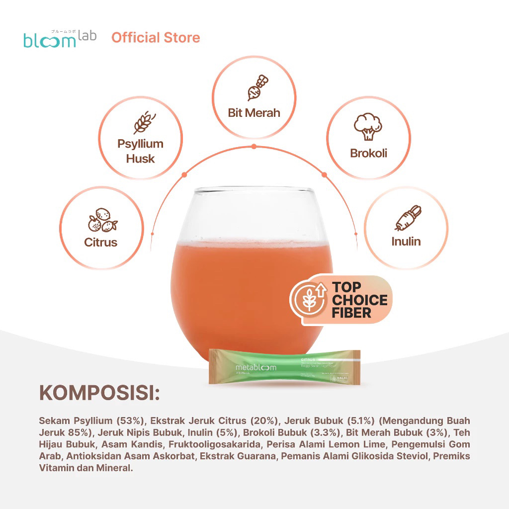 

metabloom minuman tinggi serat/high fiber