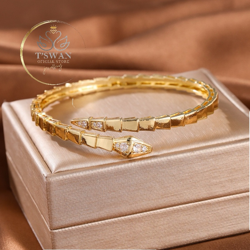 Snake Bangle Bracelet - Gelang Titanium- Gelang motif Ular - Serpenti Bracelet