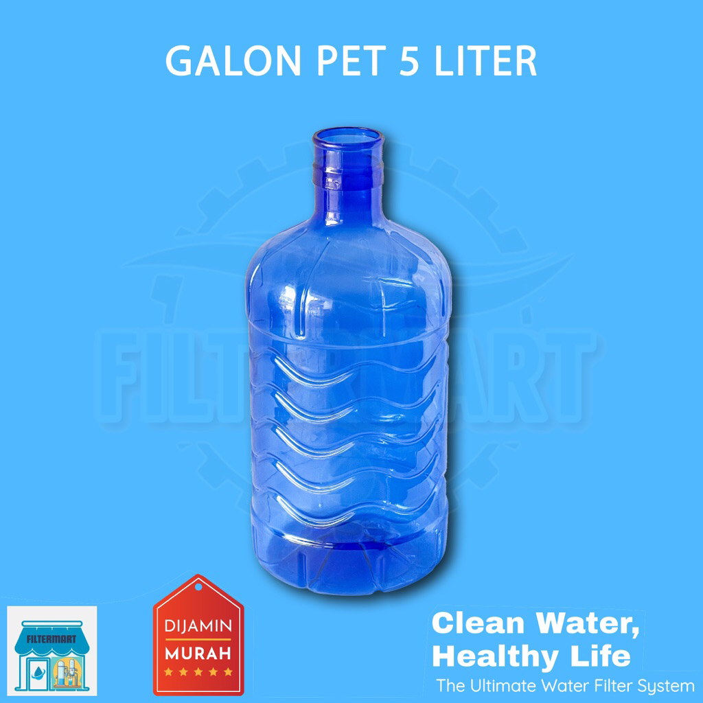 GALON PET 5L TEBAL FOOD GRADE BPA FREE BIRU / GALON KOSONG 5 LITER BIRU