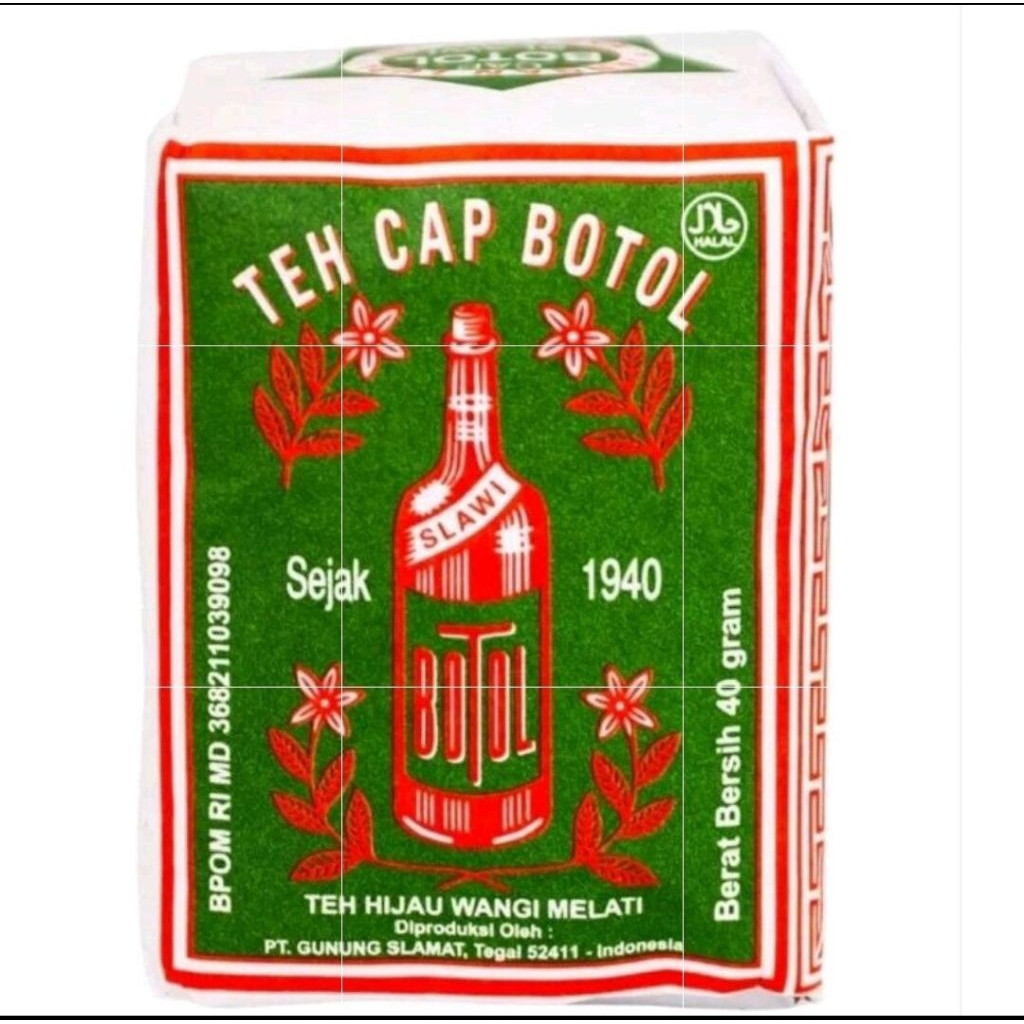 

teh cap botol hijau teh bunga melati 40 gr